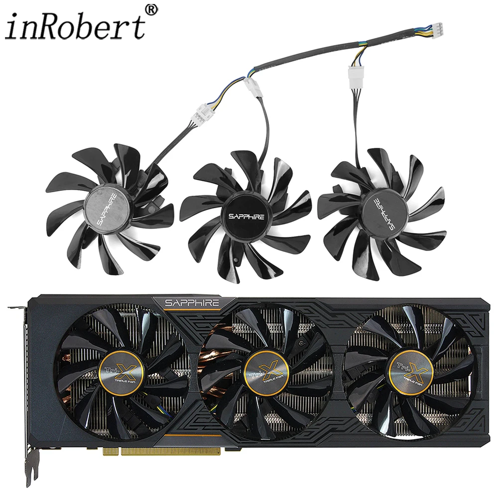 For Sapphire Radeon R9 Fury Tri-X OC 85MM T129215SU 4Pin Graphics Card Replacement Fan