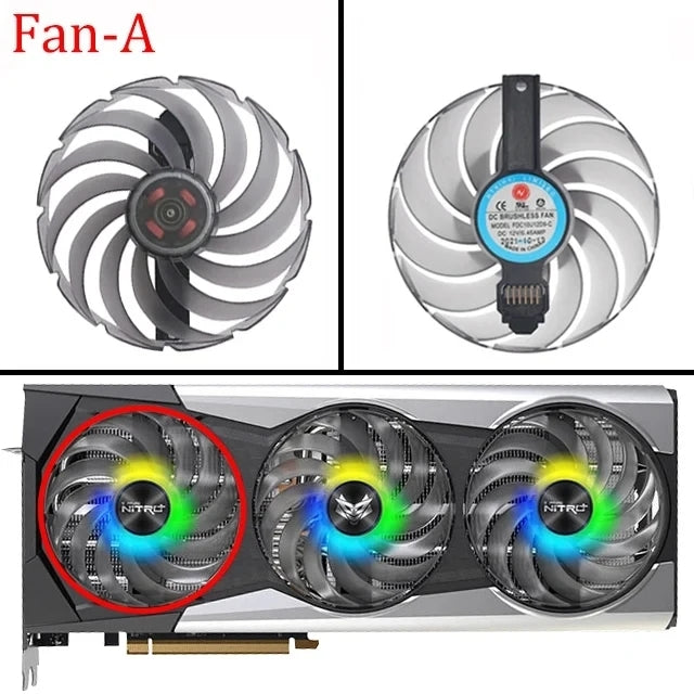 95MM FDC10U12D9-C RX6900XT Video Card Fan For Sapphire NITRO+ AMD Radeon™ RX 6900 XT SE