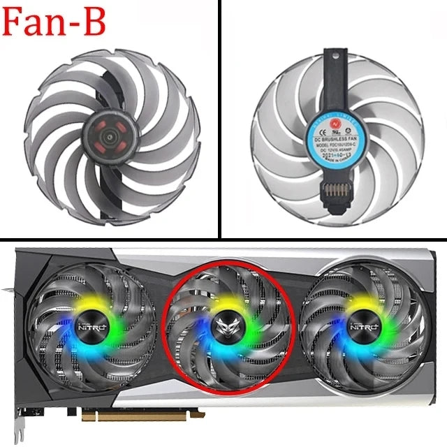 95MM FDC10U12D9-C RX6900XT Video Card Fan For Sapphire NITRO+ AMD Radeon™ RX 6900 XT SE