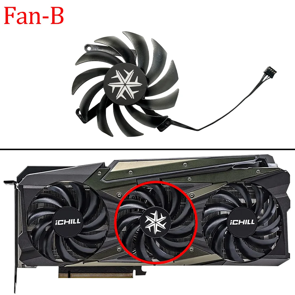 For INNO3D GeForce RTX 3080 3080Ti 3090 iCHILL X4 Video Card Fan 