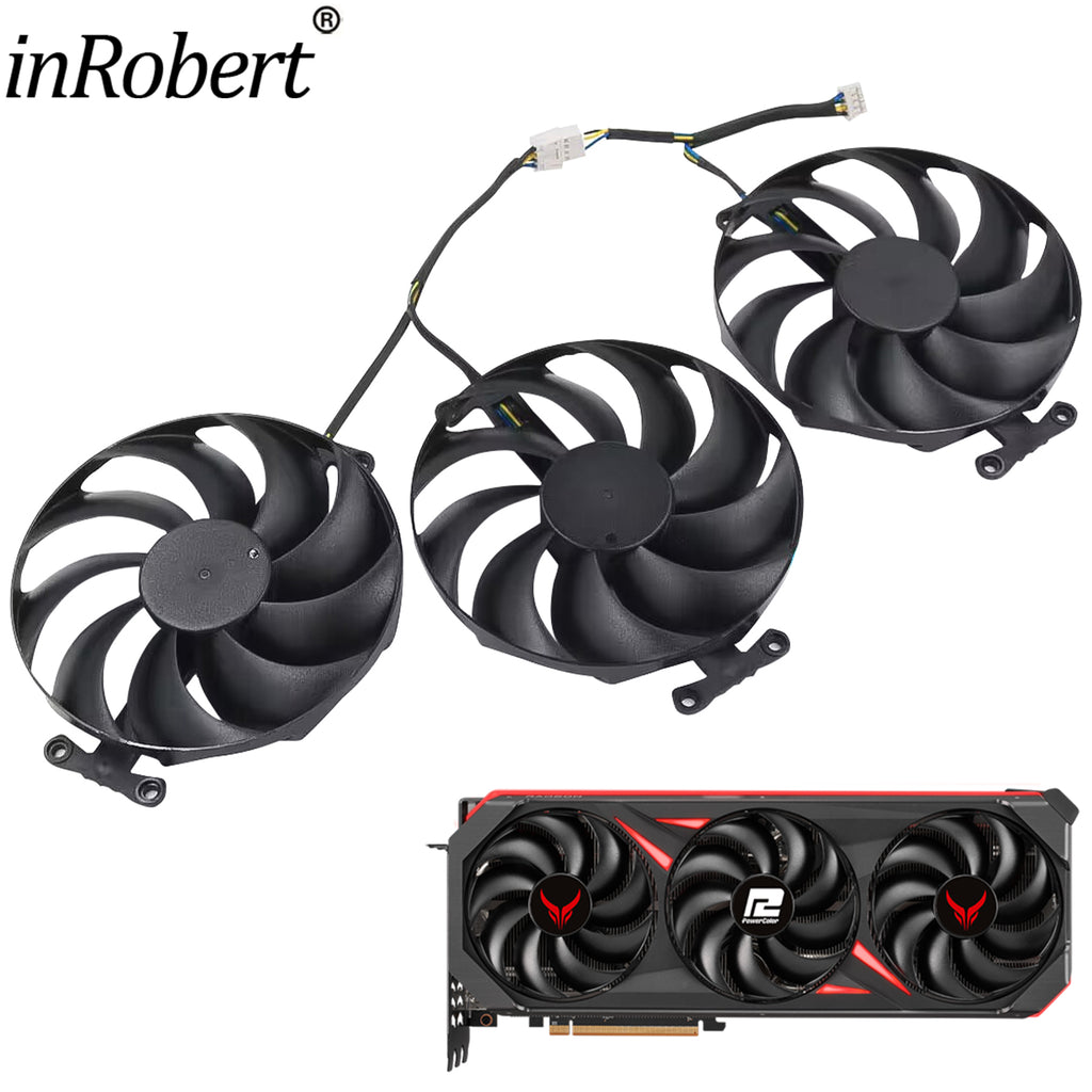 For Powercolor RX 7900 GRE 7900 XT 7900 XTX Red Devil Video Card Fna New RX7900 RX7900XT RX7900XTX Graphics Card Cooling Fan