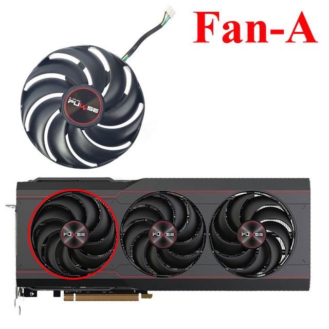 87MM FDC10H12D9-C RX6800 Replacement Graphics Card GPU Fan For Sapphire PULSE AMD Radeon RX 6800 XT Graphics Card Cooling Fan