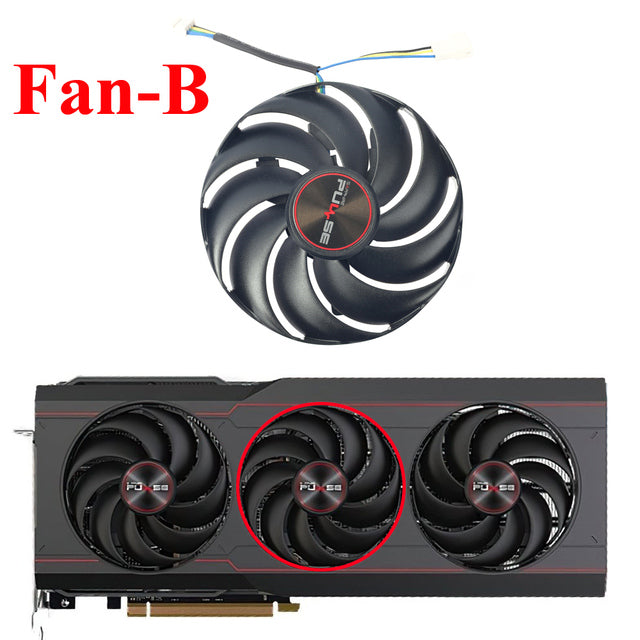 87MM FDC10H12D9-C RX6800 Replacement Graphics Card GPU Fan For Sapphire  PULSE AMD Radeon RX 6800 XT Graphics Card Cooling Fan - Fan - B