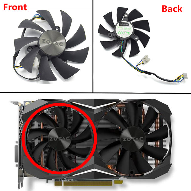 87MM GA92S2H 100MM GAA8S2H GAA8S2U 4Pin Cooler Fan For ZOTAC GTX 1060 1070 Ti MINI HA 1080 Ti MINI Dual Graphic Card Cooling Fan