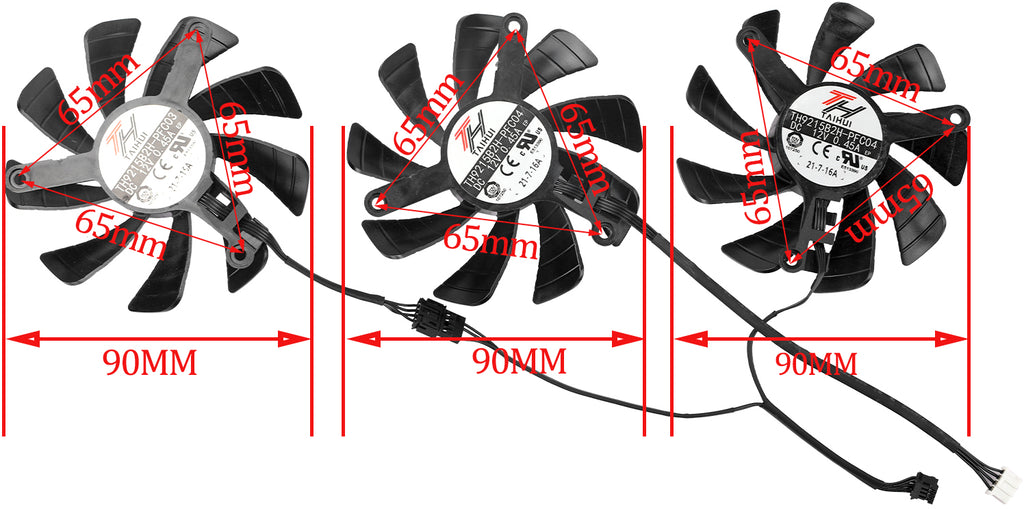 90MM TH9215B2H-PFC04 Video Card Fan For Gainward GeForce RTX 3070 3080 3090 3080Ti  RTX3080 RTX3070 RTX3090 GPU Cooling Fan