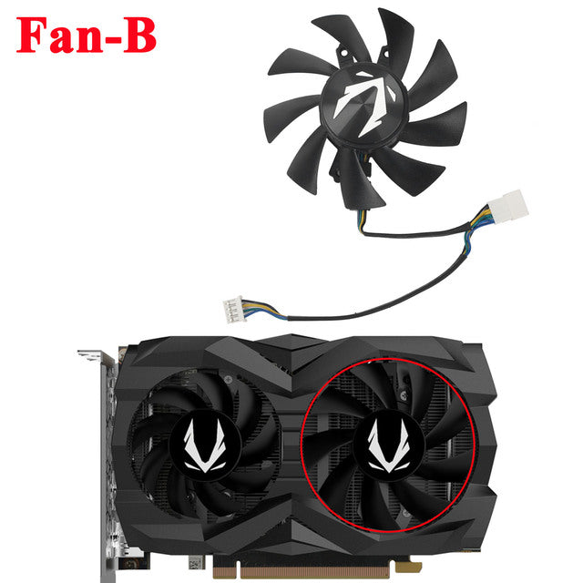 Graphics Card Replacement Cooling Fan For ZOTAC GAMING GTX 1660 SUPER Twin Fan 65MM GA72S2U 75MM GA82S2H GPU Fan