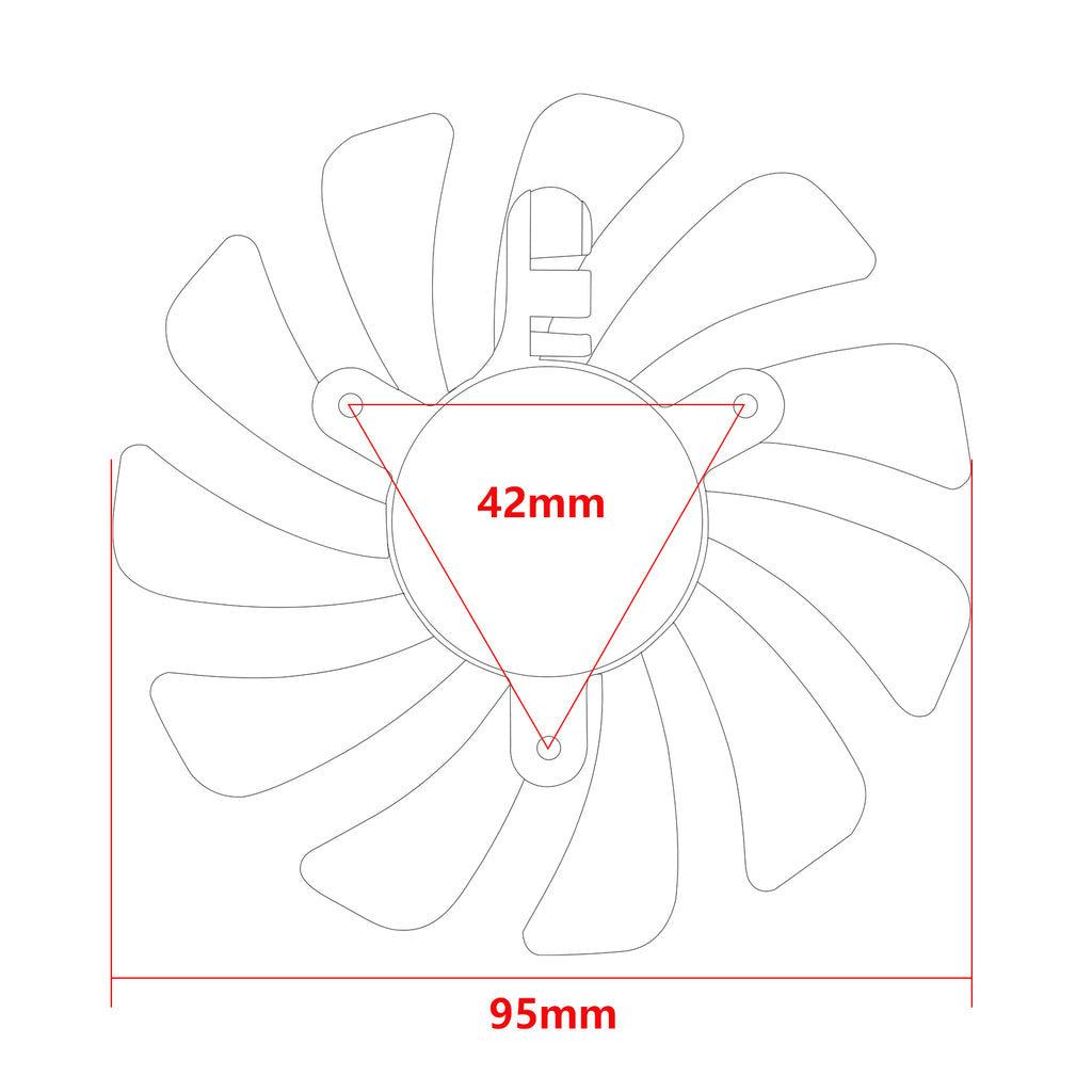 95MM XY-D10015SH DC 12V 0.55A Cooler Fan For MSI GeForce GTX 1660 SUPER AERO GTX 1660Ti Graphics Video Card Cooling Fans