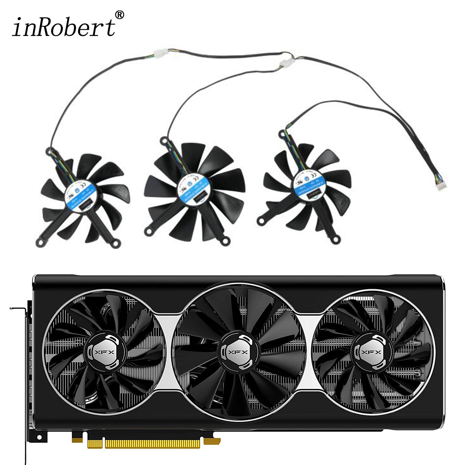 CF1015H12S Cooling Fan Replacement For XFX Radeon RX 5700 XT THICC III Ultra RX-57XT8TBD8 Graphics Card Replacement Fan