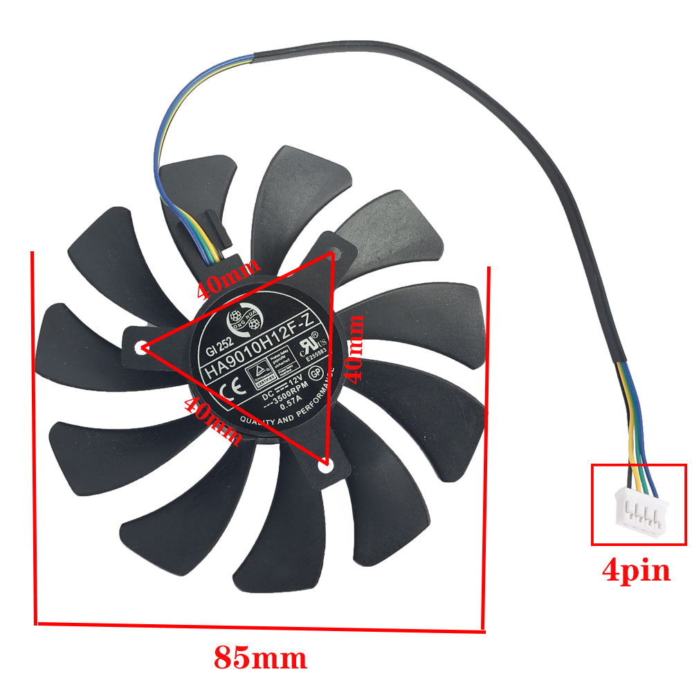 New 85mm 12V Cooler Fan Replacement For Zotac Nvidia GTX1060 6GB