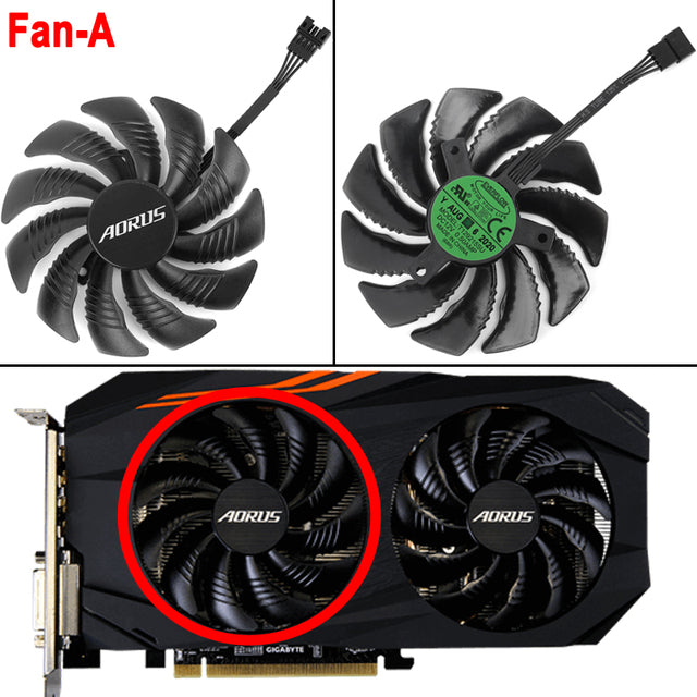 88MM GPU Cooling Fan Replacement For Gigabyte AORUS Radeon RX 570 580 4G Video Card RX570 RX580 Graphics Cards Cooler Fans