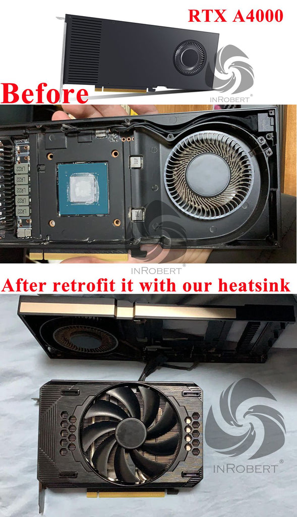 Video Card Fan For PNY RTX 3060 GPU HeatSink With Fan Replacement Retrofit NVIDIA RTX A4000 Graphics Card Cooler Heat Sink
