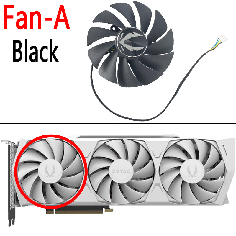 87MM GA92S2U Cooler Fan Replacement For ZOTAC GAMING GeForce RTX 3080 RTX3080 Trinity OC White Edition LHR Graphics Card Cooling