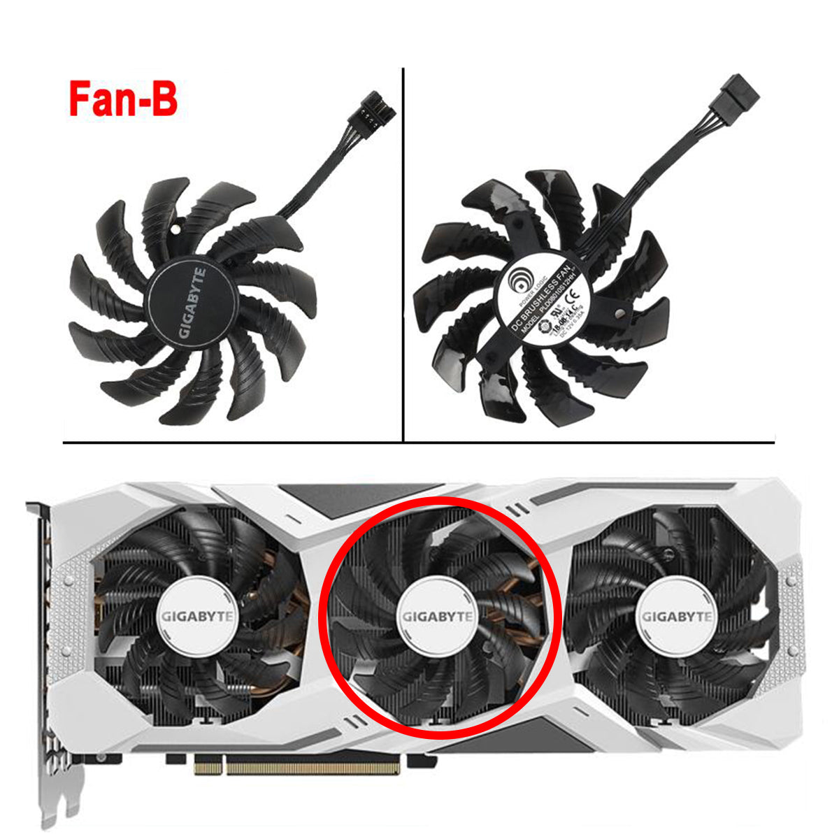 78MM PLD08010S12HH RTX 2060 2070 Gaming for Gigabyte RTX 2060 2070