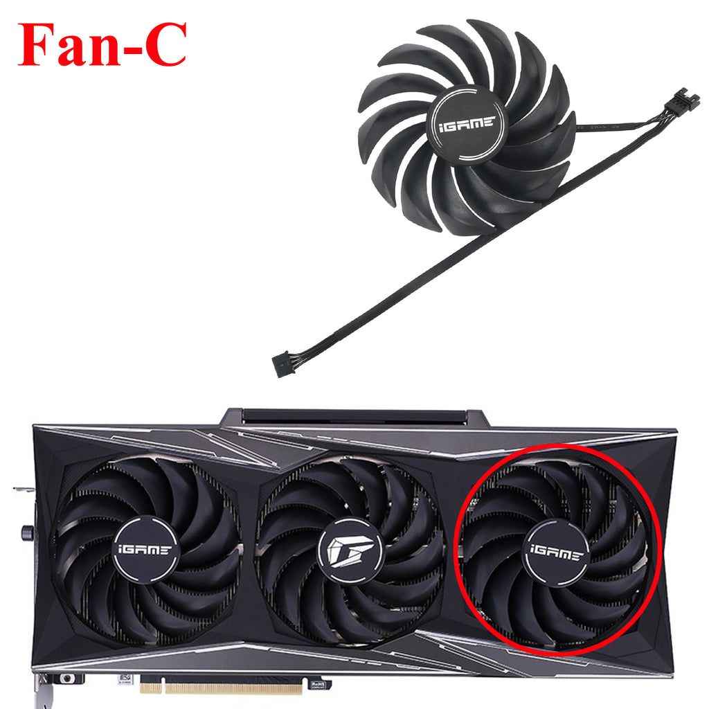 New 90MM PVA080E12R Cooling Fan For Colorful iGame RTX 3060TI 3070 3070TI 3080 3080TI 3090 Vulcan Graphics Card Replacement Fan