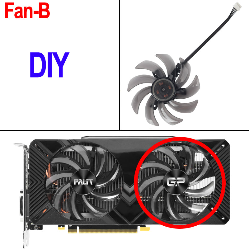 GA91S2U 85mm Cooler Fan Replacement For PALiT PNY GTX 1660 TI