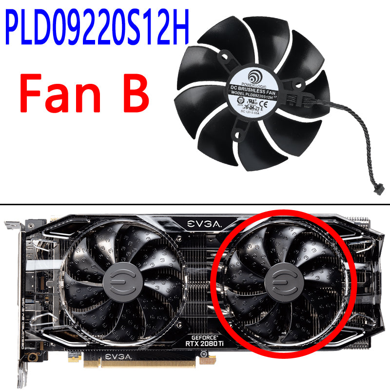 87mm PLA09215S12H PLD09220S12H Cooler Fan Replacement For EVGA RTX 2060 2070 2080 Ti Super Graphics Video Card Cooling Fans