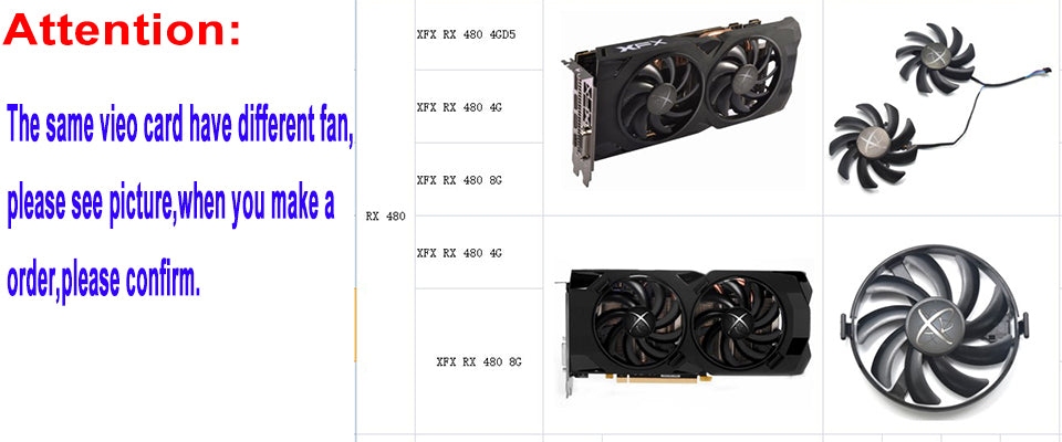 85MM FDC10H12S9-C 0.35AMP 4Pin Cooling Fan Replacement For XFX RX 470 470D 480 460 RX480 RX380X R9 270A Graphics Card Cooling
