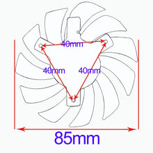 Load image into Gallery viewer, inRobert FD7010H12S 85mm Dual-X Fan for Sapphire HD7950 R9 270X 280X HD7870 HD7950 HD7850 HD6850 PNY NVIDIA GTX 1070 Graphics Card Cooling Fan