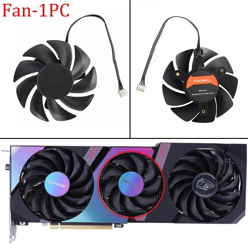 For Colorful iGame GeForce RTX 3080 3070 3060TI 88MM 75MM Video Card Fan