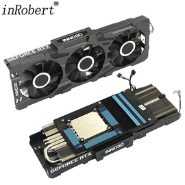RTX2080S Video Card Heatsink For Inno3D RTX 2080 Super 8GB 256Bit GDDR6 Graphics Card Cooling with Backplane