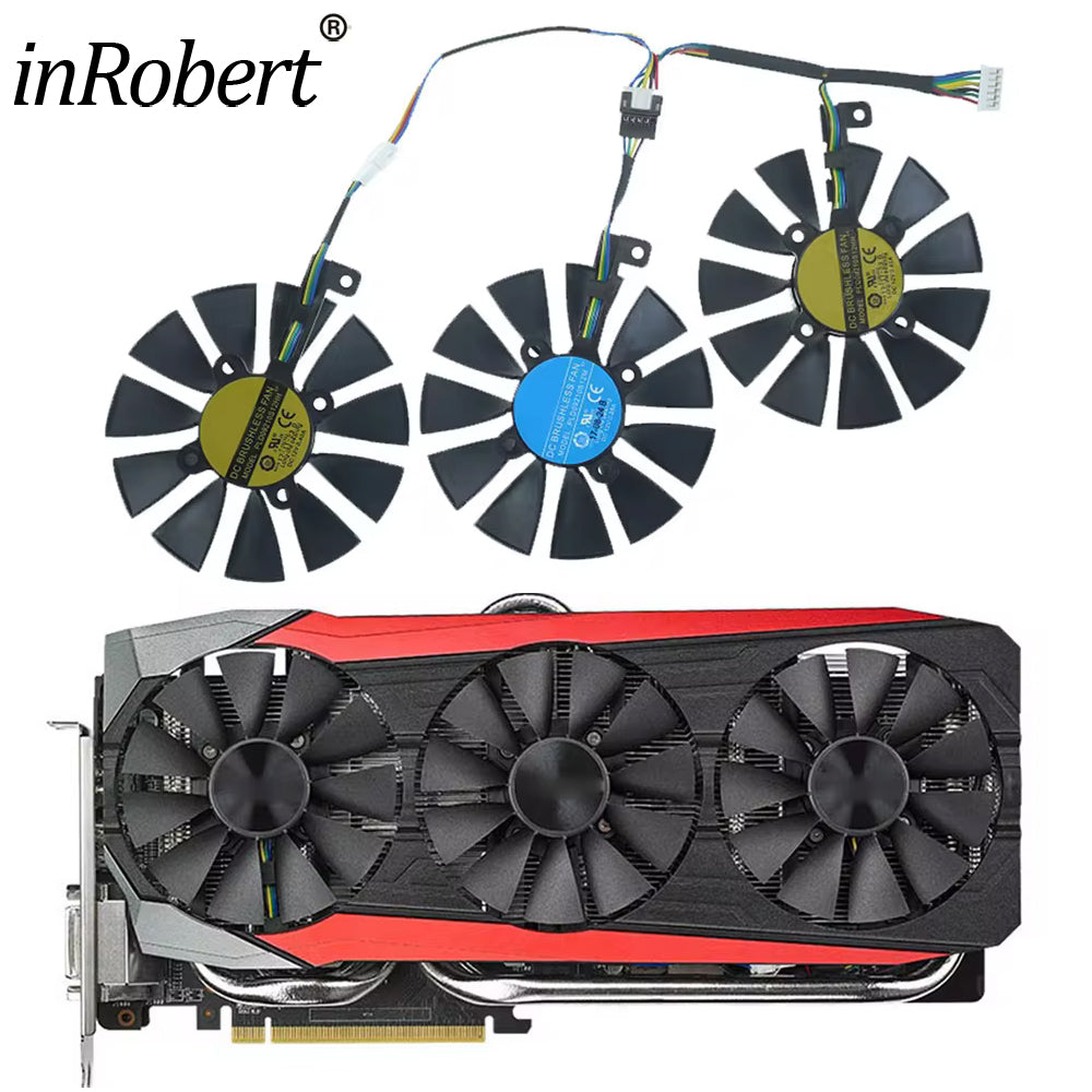 inRobert PLD09210S12HH Video Card Cooling Fan for ASUS Strix R9 390X 390 RX480 RX580 GTX 980Ti 1060 1070 1080 Graphic Card