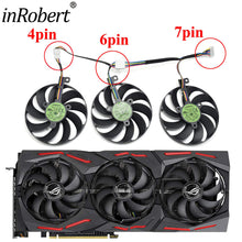 Load image into Gallery viewer, inRobert T129215SU 4 pin + 6pin +7 pin GPU Cooler Video Card Replacement for ASUS RTX 2060 2070 2080 5700 Gaming Graphics Card