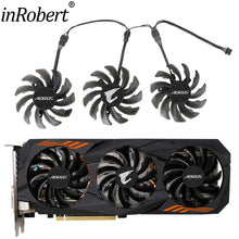 Load image into Gallery viewer, For Gigabyte AORUS GeForce GTX 1060 1070 1070Ti 1080 1080Ti 75MM T129215SU 4Pin Graphics Card Replacement Fan