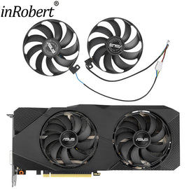 RTX2060S RTX2070S RTX2080S Video Card Fan Replacement For ASUS Dual RTX 2060 2070 2080 SUPER EVO GPU Fan with LED Connector