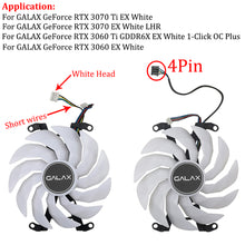 Load image into Gallery viewer, 102mm White GPU Cooling Fan with LED for Galax RTX 3060 Ti 3070 3060Ti EX White Graphics Card Cooling Fan Replacement