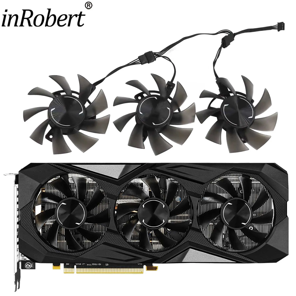 T128015SH RX5600XT Video Card Fan For Asrock AMD Radeon RX 5600 XT Challenger PRO Graphics Card Replacement Fan