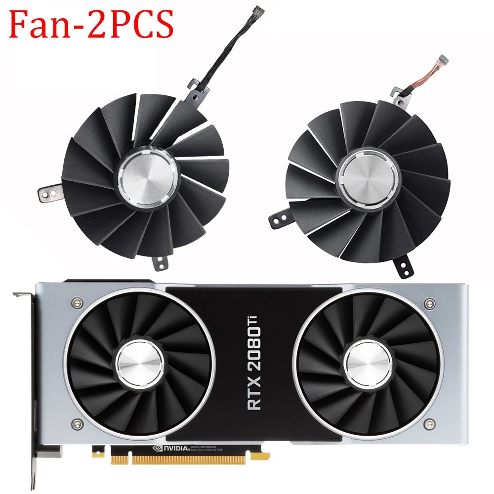 For NVIDIA GeForce RTX 2080 2080Ti Founders Edition Graphics Card Replacement Fan