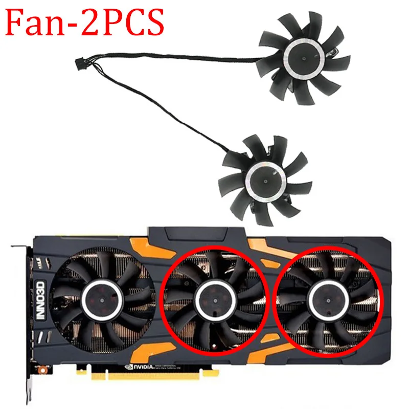 For INNO3D GeForce RTX 2070S 2080 2080S 2080Ti Gaming OC X3 Video Card Fan 75MM CF-12815S Graphics Card Cooling Fan