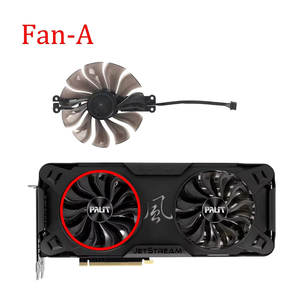 For Palit RTX 3070 JetStream 95MM TH1015B2H-PAA01 4Pin Graphics Card Replacement Fan