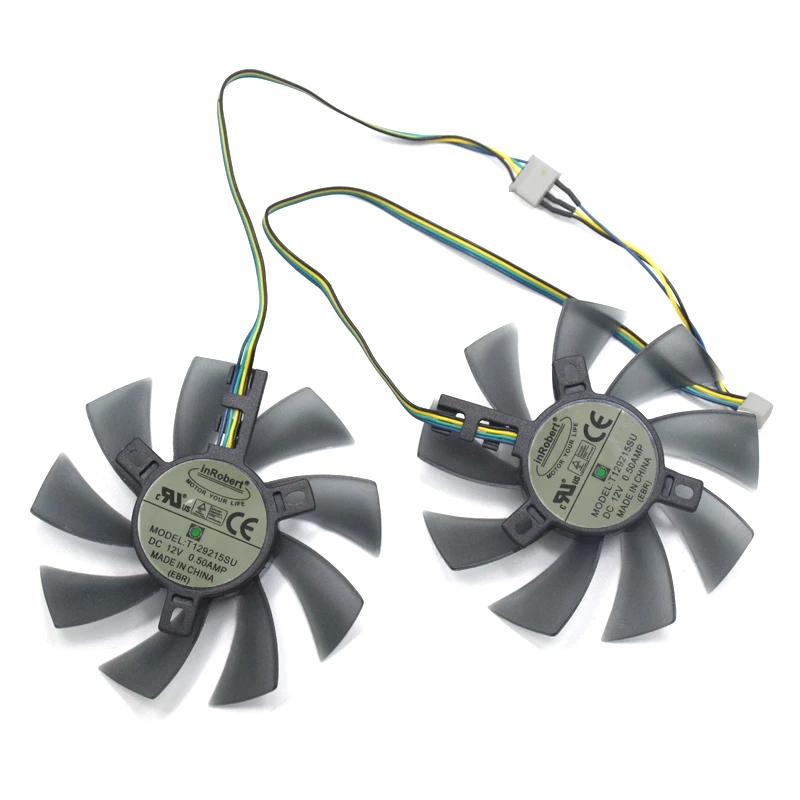 NEW 2pcs/lot 85mm T129215SU GTX 1060 Cooler Fan DC 12V 4Pin Fan Replace For INNO3D GeForce GTX 1060 3GB X2 / GTX 1060 6GB X2