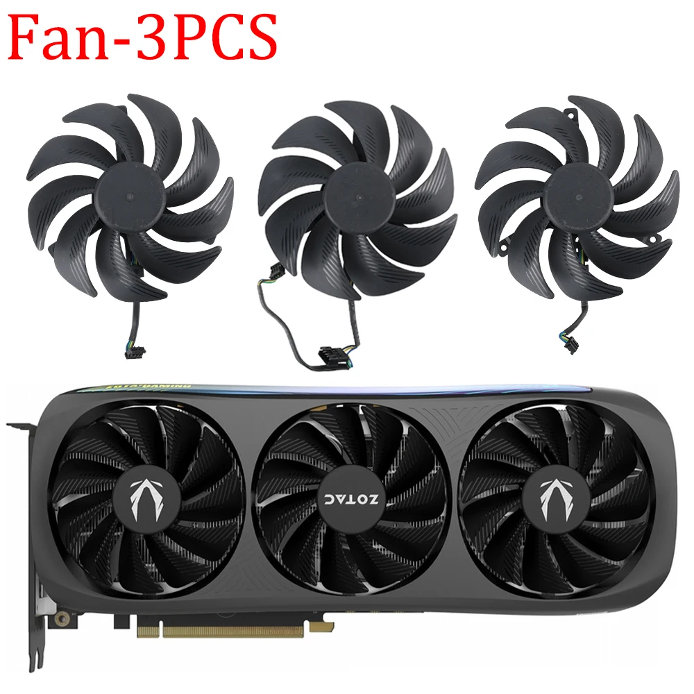 100MM 105MM RTX4070 Video Card Fan For ZOTAC GeForce RTX 4070 AMP AIRO SPIDERMAN Graphics Card Cooling Fan