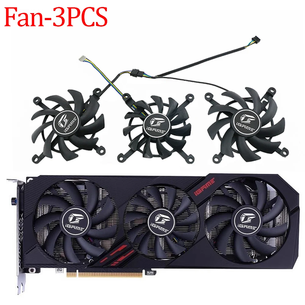 For Colorful GTX 1650 1660 RTX 2060 Ultra OC 85MM+75MM+85MM Video Card Fan