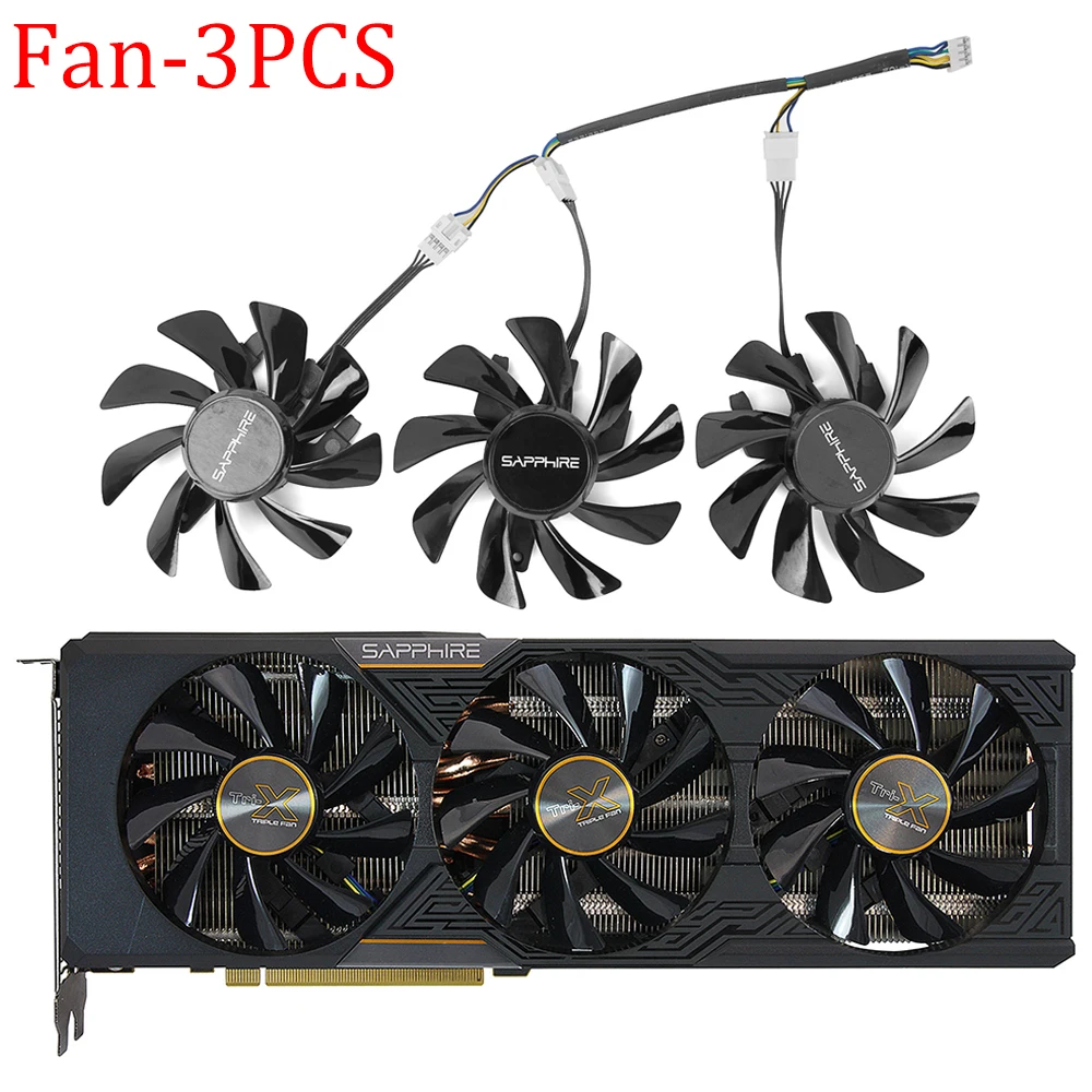 For Sapphire Radeon R9 Fury Tri-X OC 85MM T129215SU 4Pin Graphics Card Replacement Fan