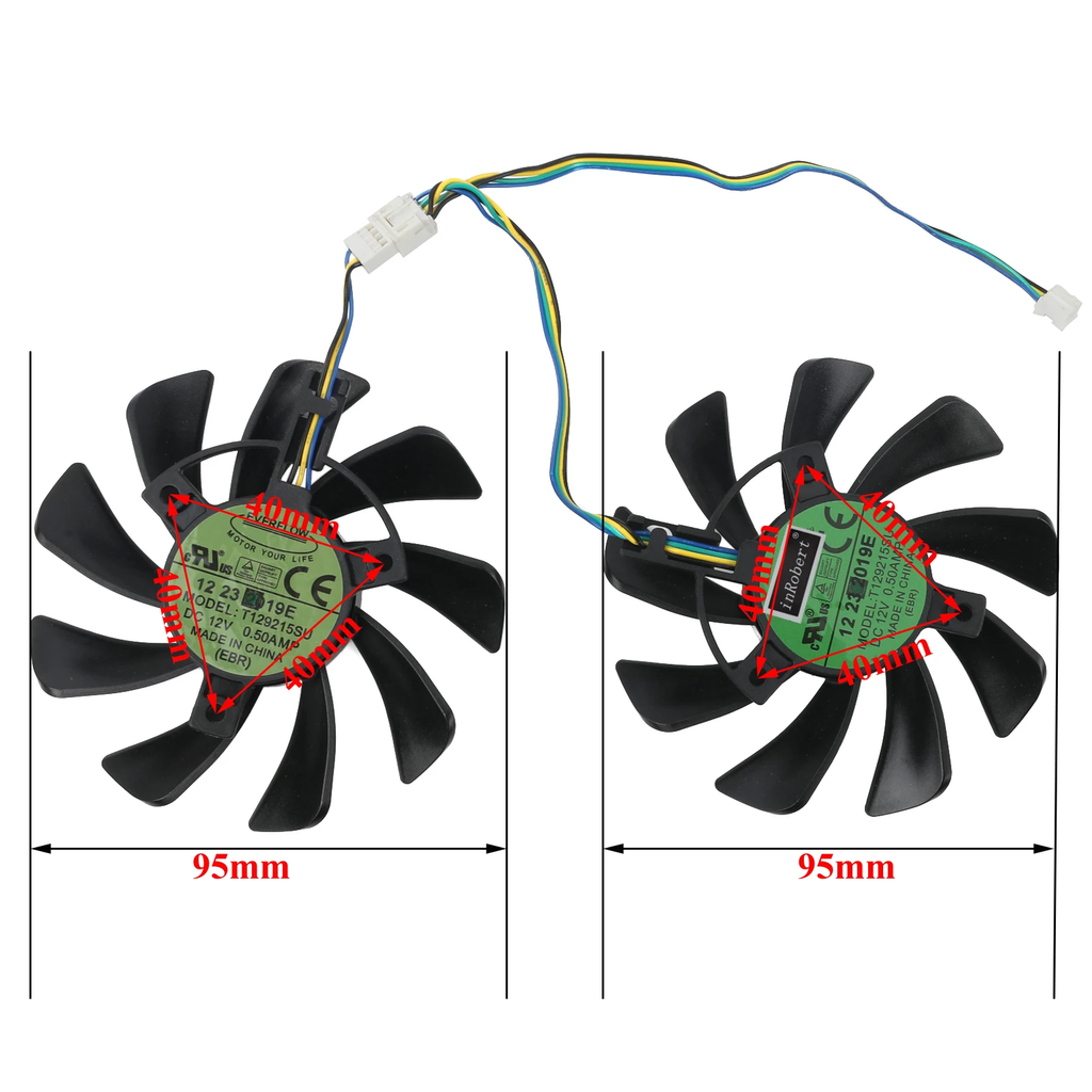 85mm T129215SU RX5600 XT Video Card Fan Replacement For ASrock RX 5600 XT Challenger Gaming Graphics Card Cooler