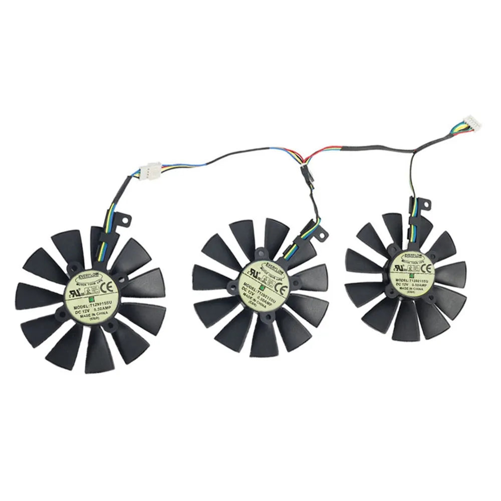 inRobert 87mm T129215SU Graphics Card Cooling Fan for ASUS Strix GTX980Ti/R9390/RX480/RX580 Video Card Cooler