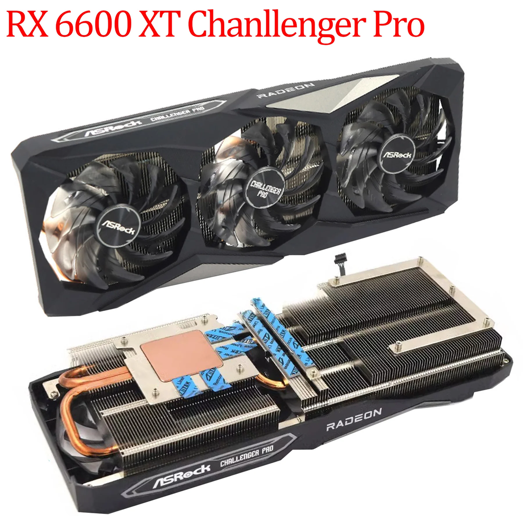 For Asrock AMD Radeon RX 6600XT 6700XT 6750XT Challenger Pro OC Video Card Replacement Fan