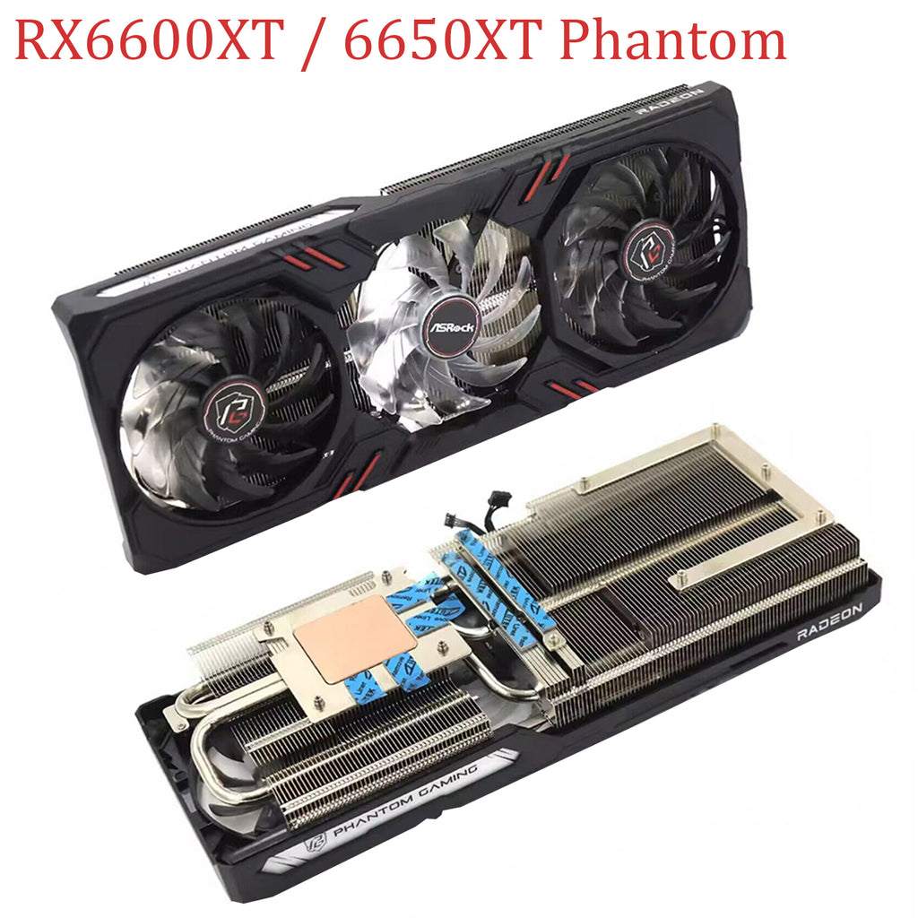 For Asrock RX 6600 6650 6800 6900 XT Phantom Graphics Card Replacement Heatsink