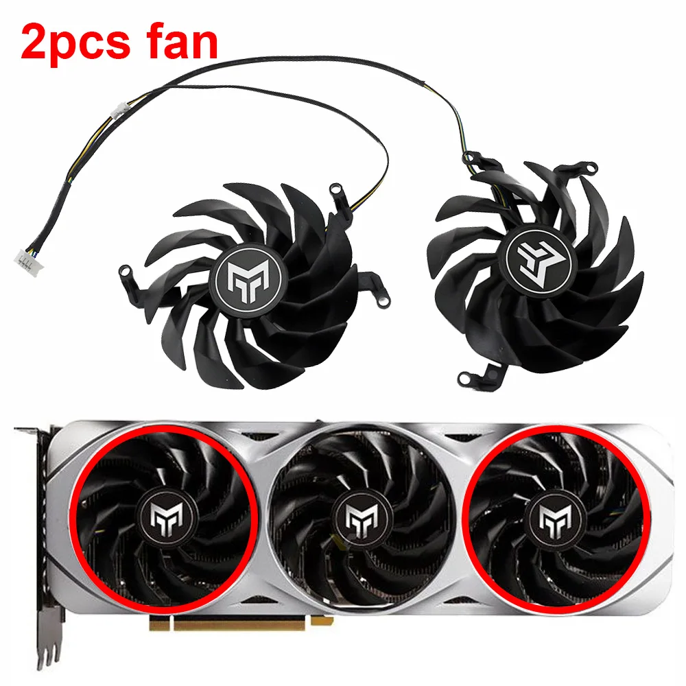 For Galax GeForce RTX 3060 3060Ti 3070 3070Ti 3080 3080Ti 3090 T129215SU 90MM 4Pin 6Pin Graphics Card Replacement Fan