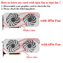 Load image into Gallery viewer, 102mm White GPU Cooling Fan with LED for Galax RTX 3060 Ti 3070 3060Ti EX White Graphics Card Cooling Fan Replacement