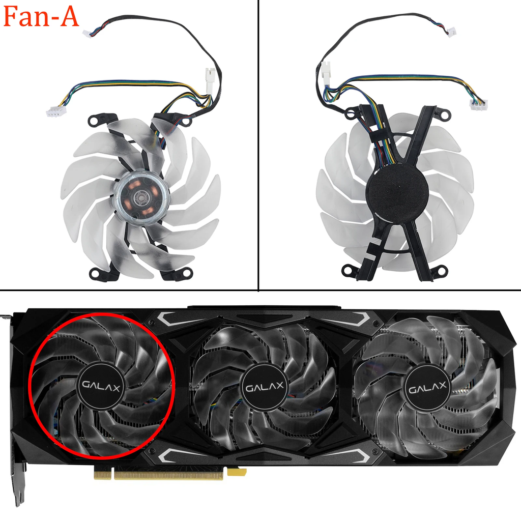 For GALAX RTX 3080Ti 3080 3090 SG  90MM 4Pin Graphics Card Replacement Fan