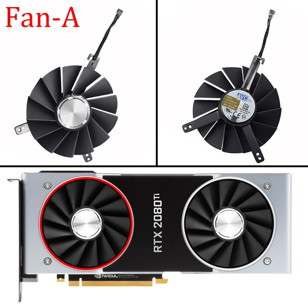 For NVIDIA GeForce RTX 2080 2080Ti Founders Edition Graphics Card Replacement Fan