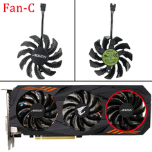 Load image into Gallery viewer, For Gigabyte AORUS GeForce GTX 1060 1070 1070Ti 1080 1080Ti 75MM T129215SU 4Pin Graphics Card Replacement Fan