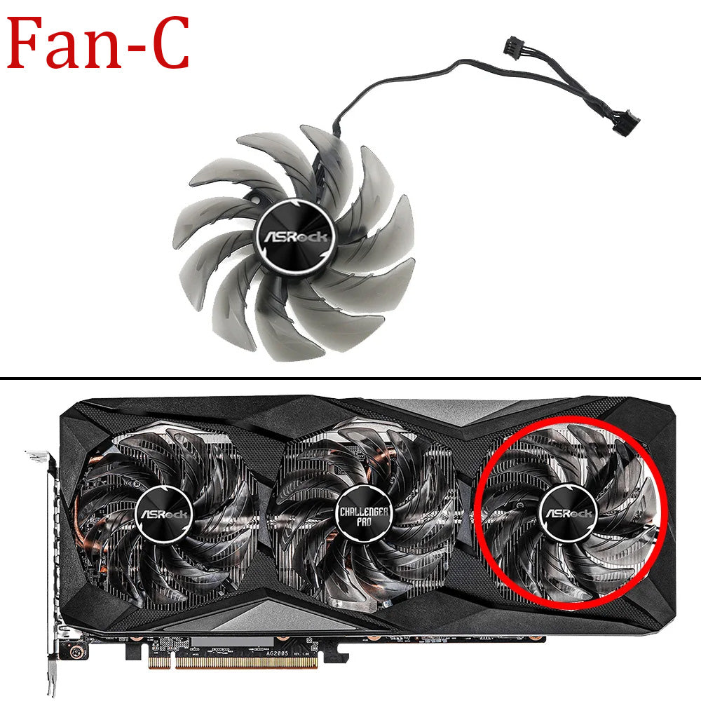 85mm FDC10H12S9-C RX6700XT 6750XT for ASROCK RX 6600XT 6600 6700 XT 6800 Challenger Pro OC Video Gaphics Card Cooling Fan