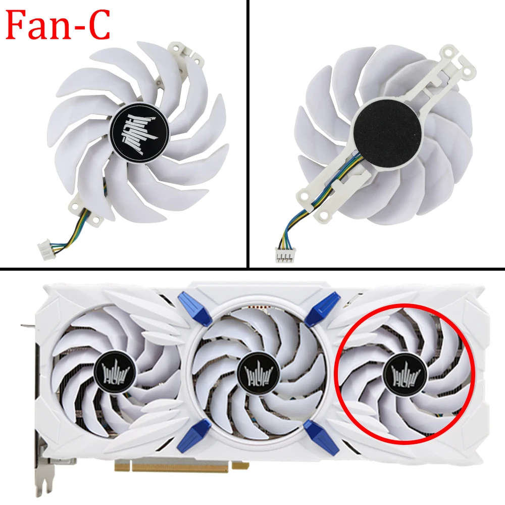 For GALAX GeForce RTX 3070 Ti HOF 90MM 97MM TH9215S2H-PDB06 Graphics Card Replacement Fan