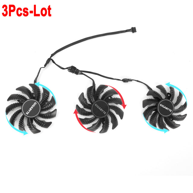 78MM Cooler Fan Replacement For Gigabyte Radeon RX 5500 5600 5700 XT GTX 1660 1660Ti Graphics Video Card Cooling T128010SU PLD08010S12HH