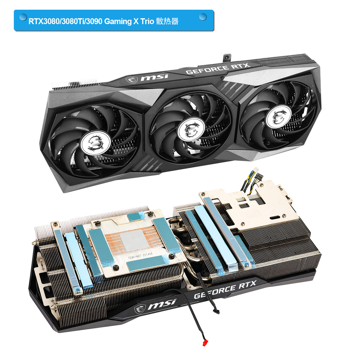New Original GPU Heatsink Replacement For MSI RTX 3080 3080Ti 3090